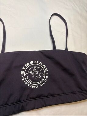 Deep Rich Purple Lifting Club Shark Graphic Gymshark Legacy Bandeau Sports Bra L